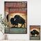 Designart - Vintage Buffalo Whiskey - Wildlife Premium Canvas Wall Art